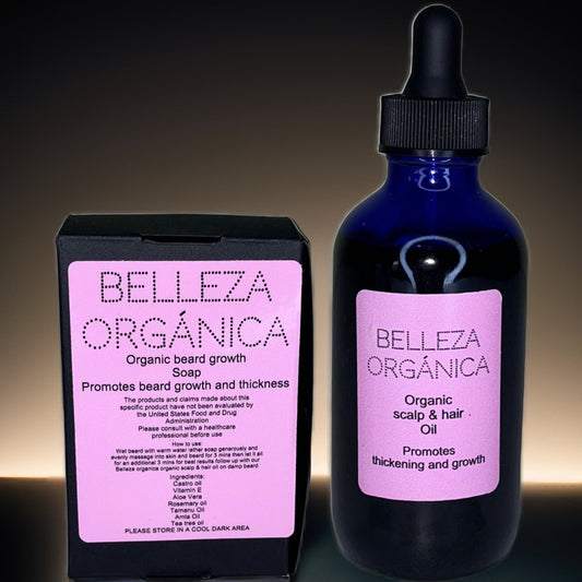 2oz Scalp oil x belleza organica beard growth bundle