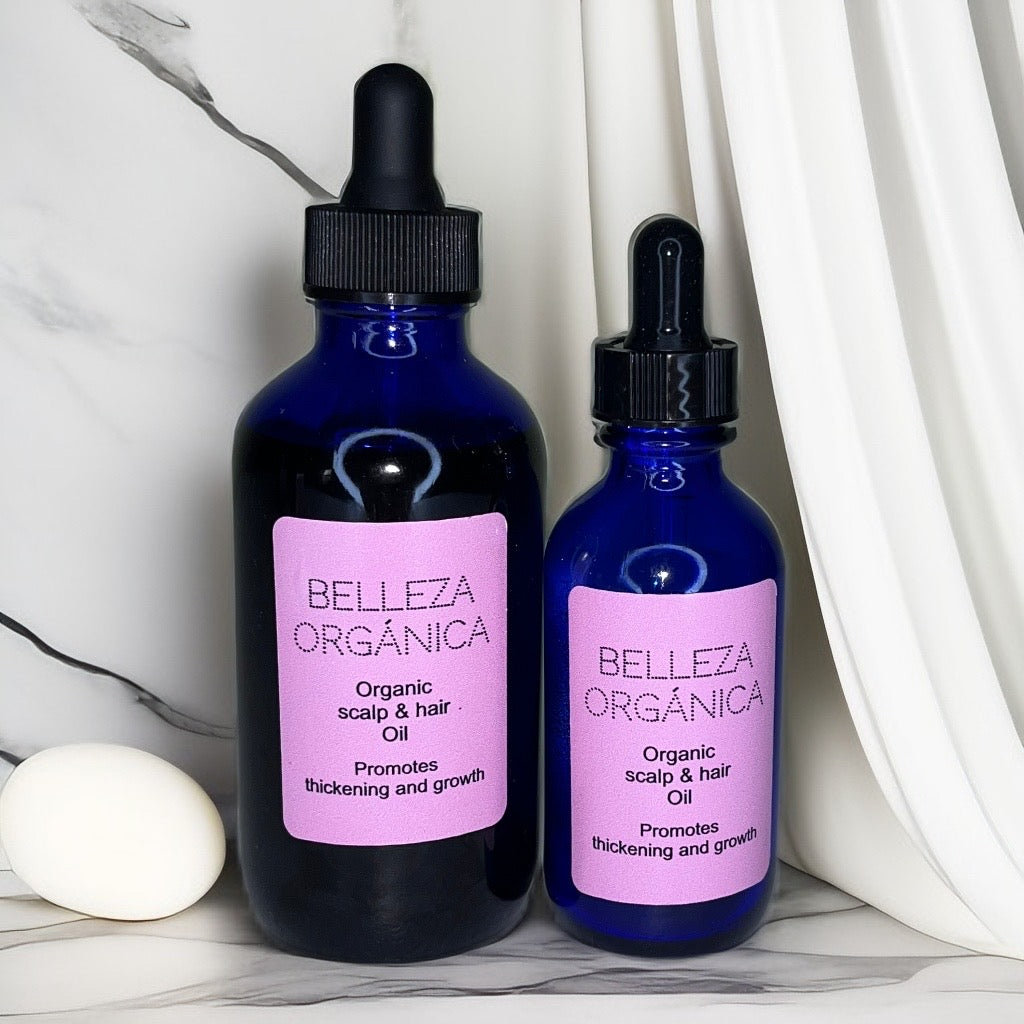 Belleza organica, organic hair and scalp oil